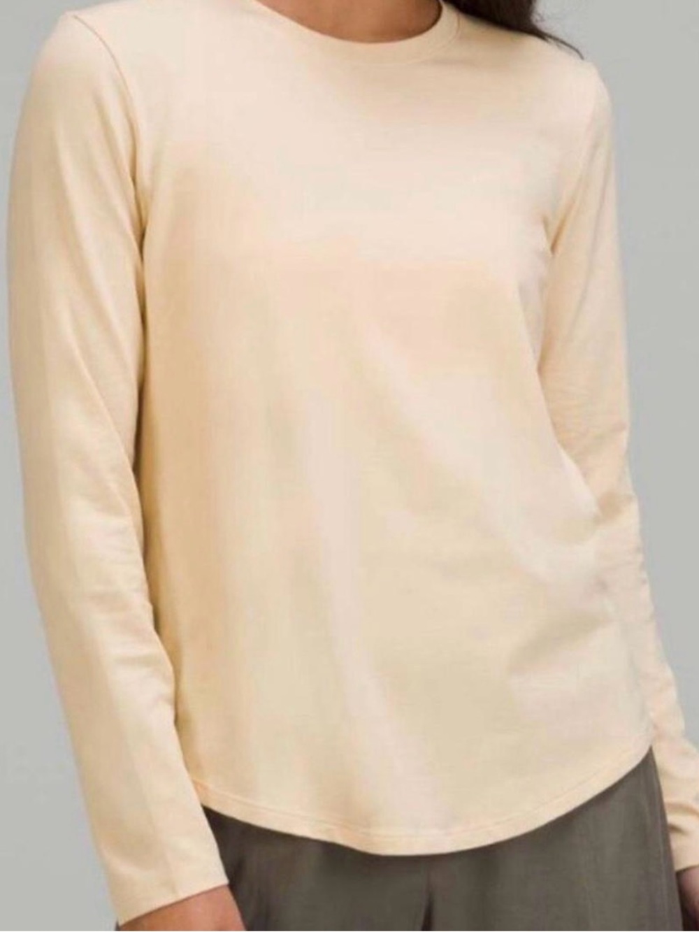NWT Lululemon Love Long Sleeve Butter Cream BTCR Size 8